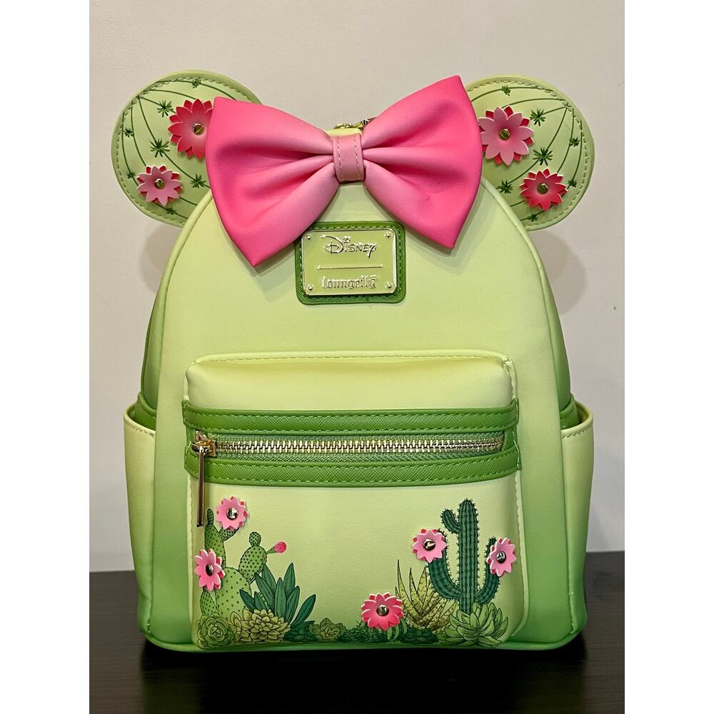 Loungefly Disney Minnie Mouse Cacti Ears Mini Backpack Cactus Green